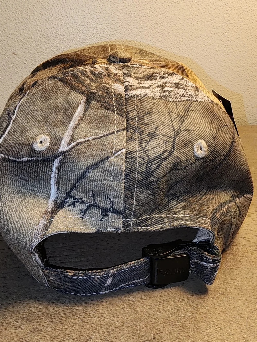 Realtree Camouflage Baseball Cap with Orange Embroidery